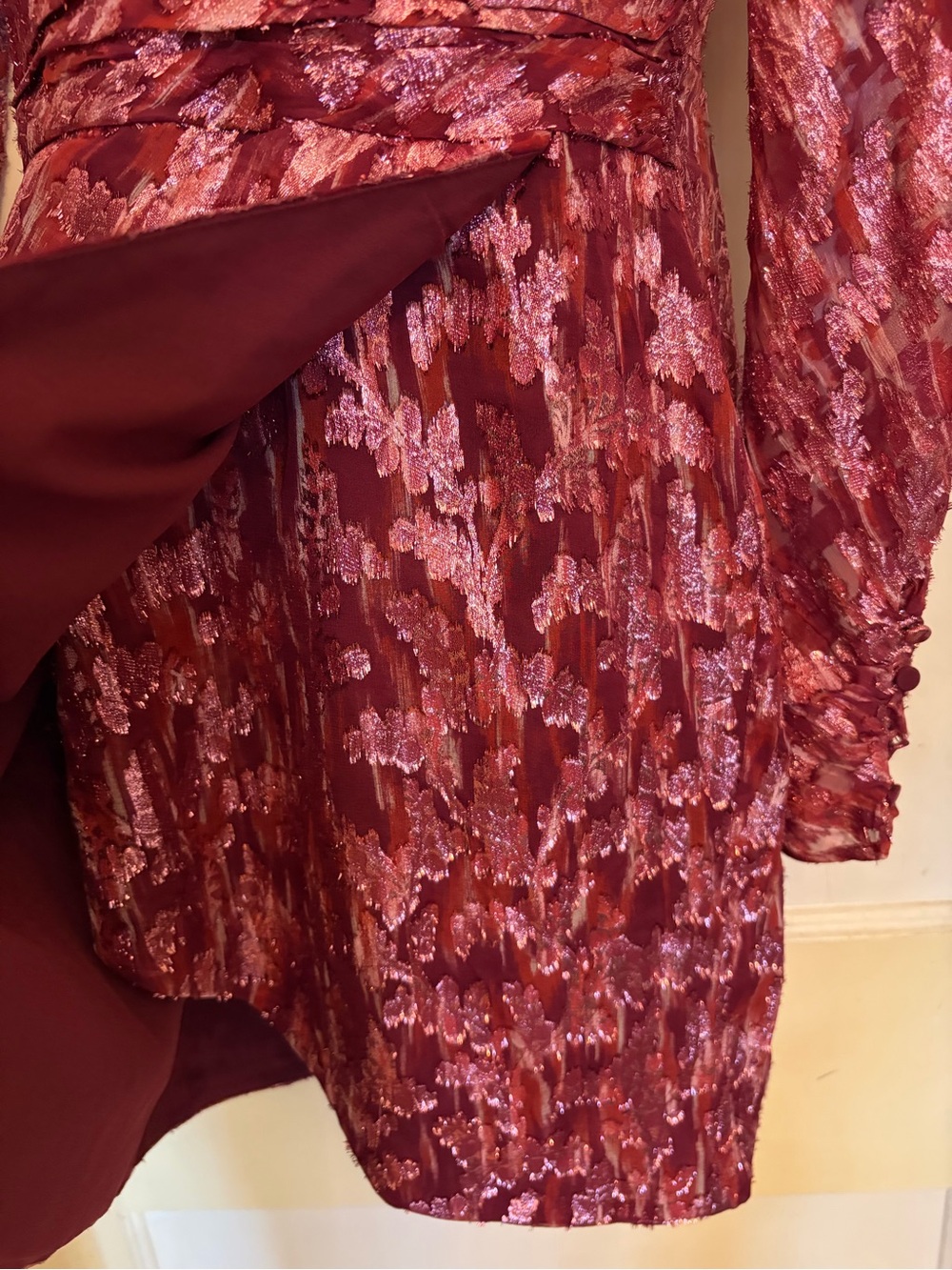Jonathan Simkhai Vine metallic jacquard long sleeve midi dress - Picture 15 of 16